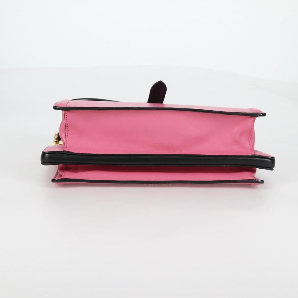 PRADA Bell Hand Bag Leather 2way Pink Gold Auth 141818M - Picture 5 of 16